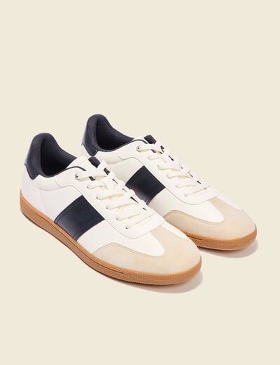 Baskets à lacets bleu marine homme