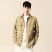 Veste oversize poches rabat taupe homme
