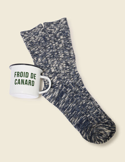 Coffret tasse X paire de chaussettes ecru homme