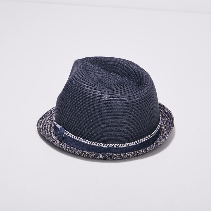 Chapeau borsa bleu marine homme