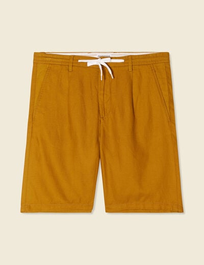 Bermuda droite à coulisse camel homme