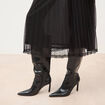 Jupe avec doublure noir femme