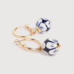 Boucles d'oreilles bleu electrique femme