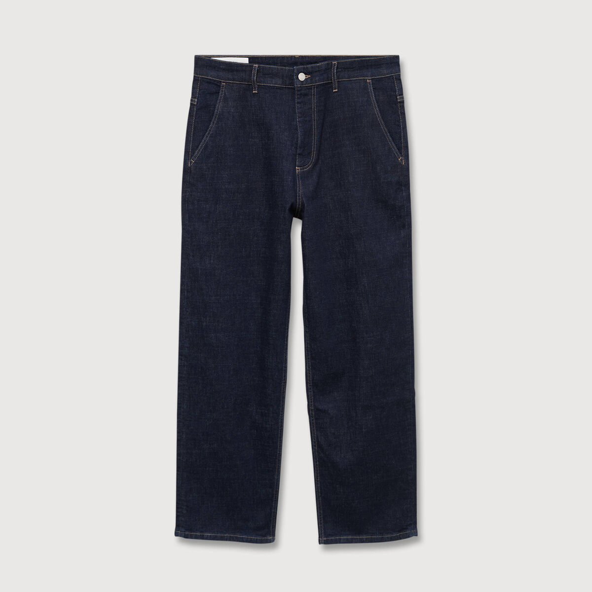 Jeans loose longueur 32 en coton denim brut clean homme
