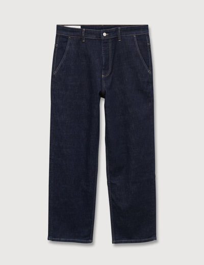 Jeans loose longueur 32 en coton denim brut clean homme