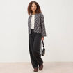 Gilet matelass&eacute; col rond noir femme