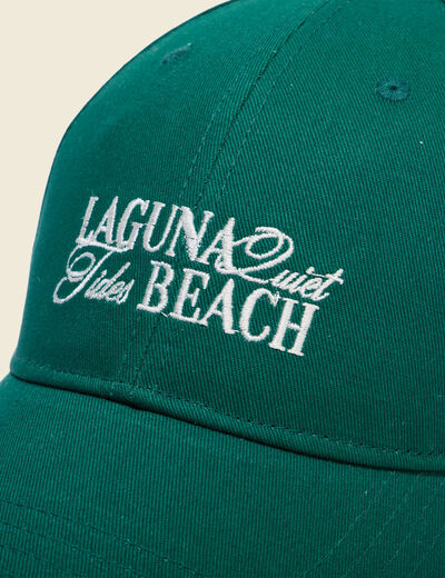 Casquette en coton vert &eacute;meraude homme