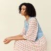 Veston sans manches en jean denim used femme