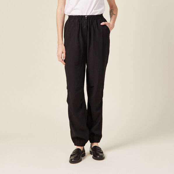 Pantalon cargo noir femme