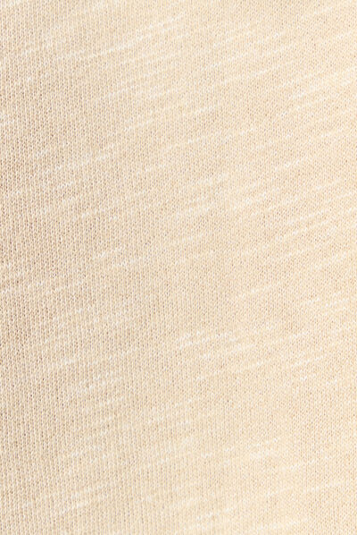 Sweat manches longues zippé beige homme