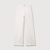 Jeans large taille haute denim blanc femme