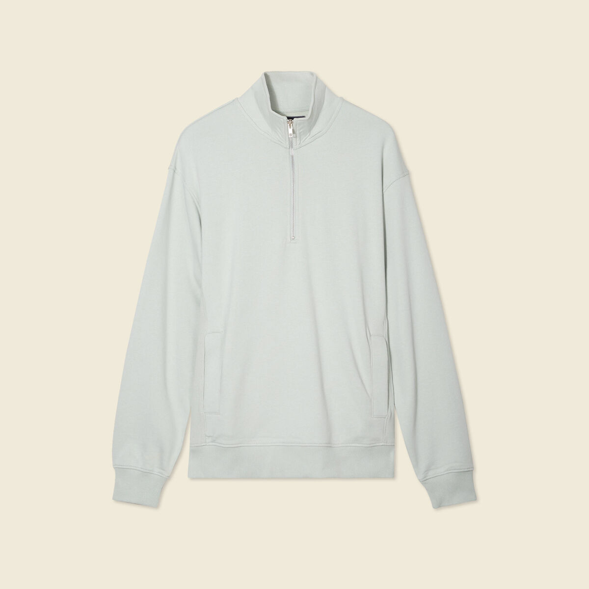 Sweat col camionneur vert clair homme