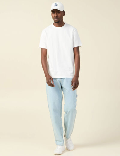 T-shirt manches courtes ecru homme