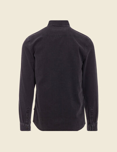 Chemise manches longues jean denim noir homme