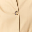 Trench long enduit beige femme