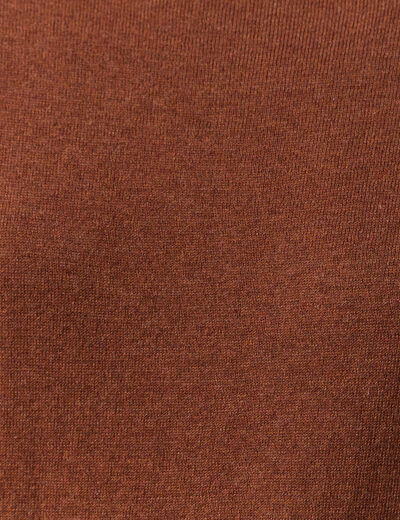 Pull manches longues marron foncé femme