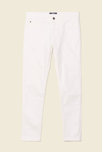 Jeans slim éco-responsable denim blanc homme