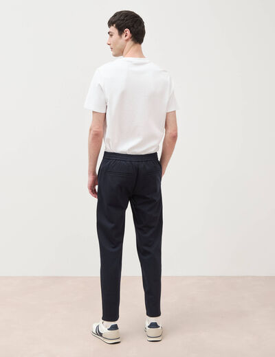 Pantalon droit longueur 32 bleu marine homme