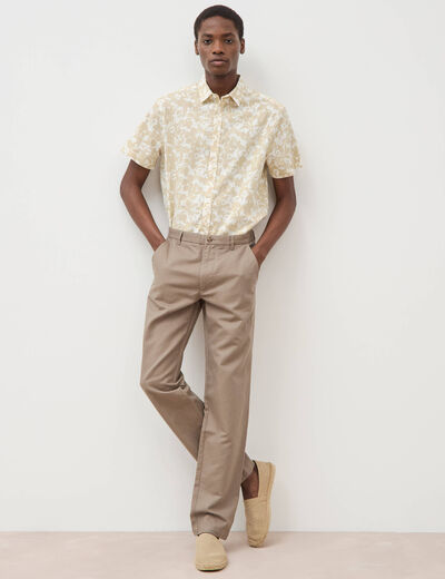 Pantalon chino taupe homme