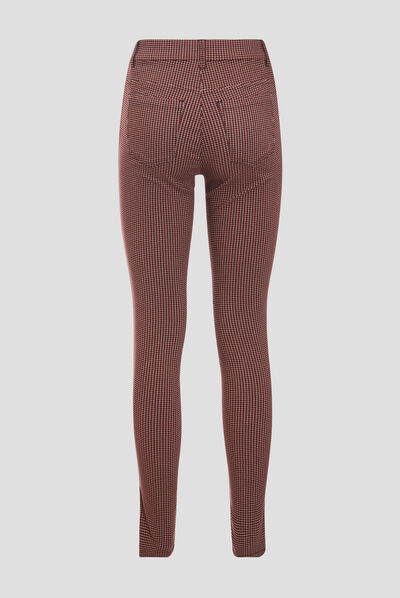 Pantalon skinny bordeaux femme