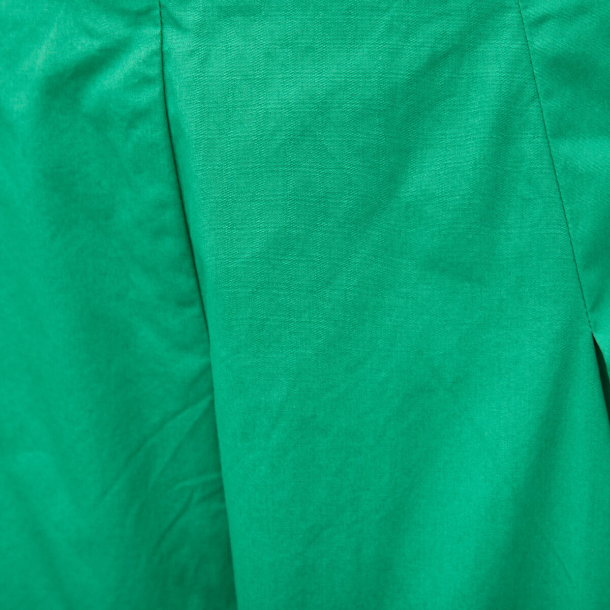 Jupe longue &eacute;vas&eacute;e en coton ray&eacute; vert femme