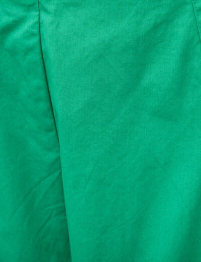 Jupe longue &eacute;vas&eacute;e en coton ray&eacute; vert femme