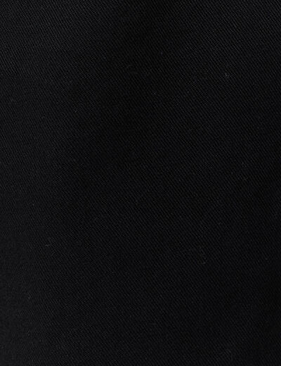 Bermuda droit taille haute noir femme