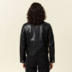 Blouson simili cuir noir femme
