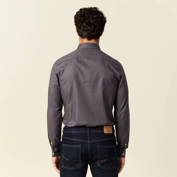 chemise eco responsable gris fonce homme Chemise éco-responsable gris foncé homme