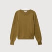 Pull manches longues vert kaki femme