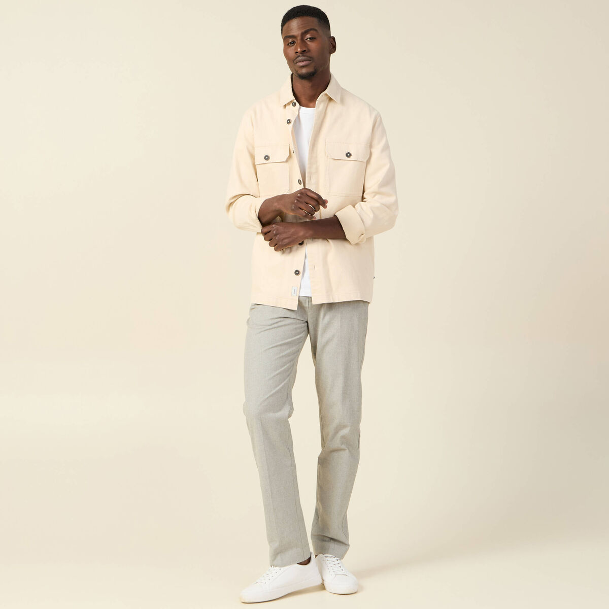Pantalon éco-responsable vert kaki homme