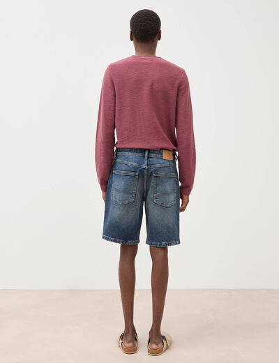 Bermuda en jeans denim brut homme