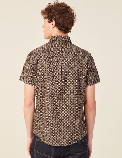 Chemise éco-responsable marron homme