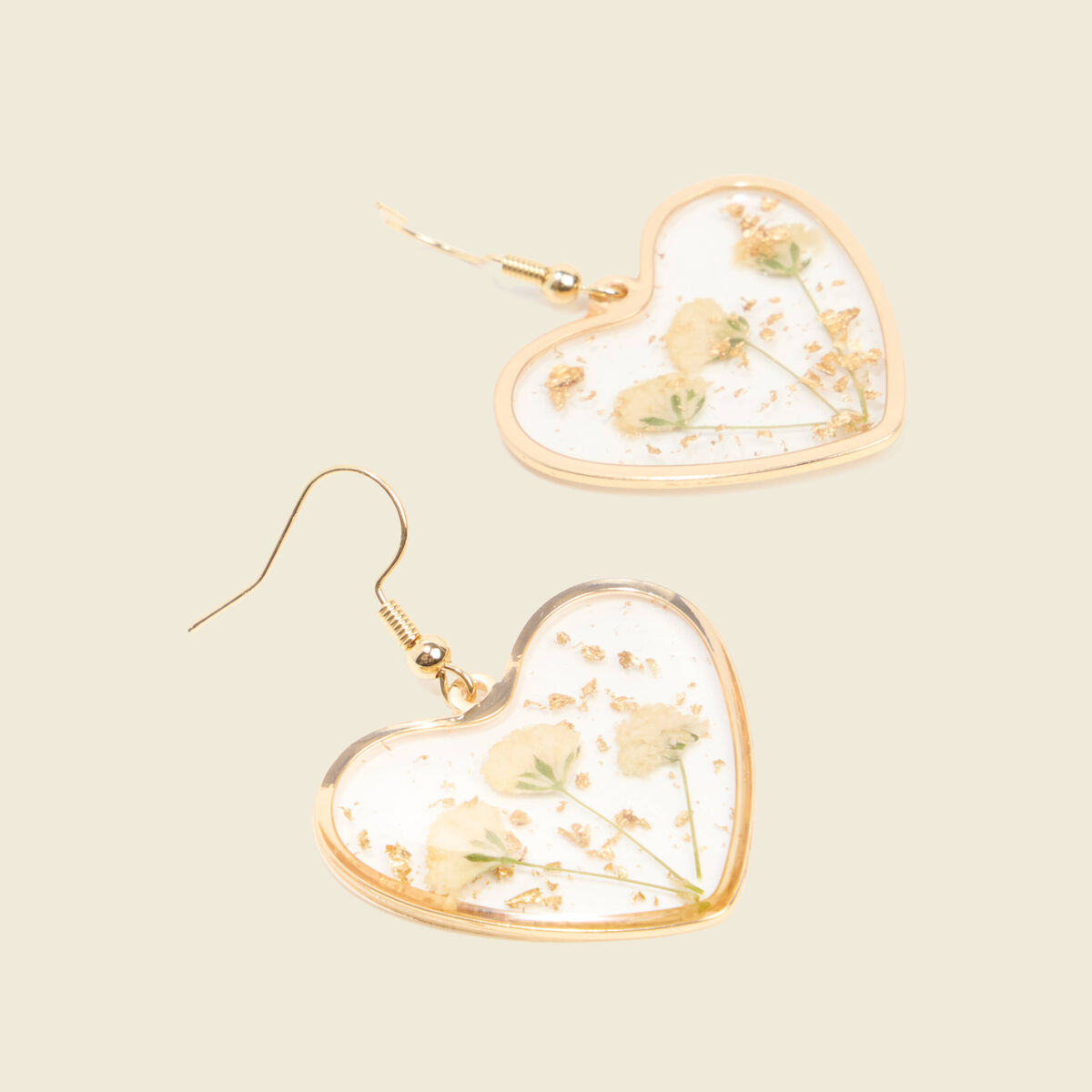 Boucles d'oreilles pendantes couleur or femme