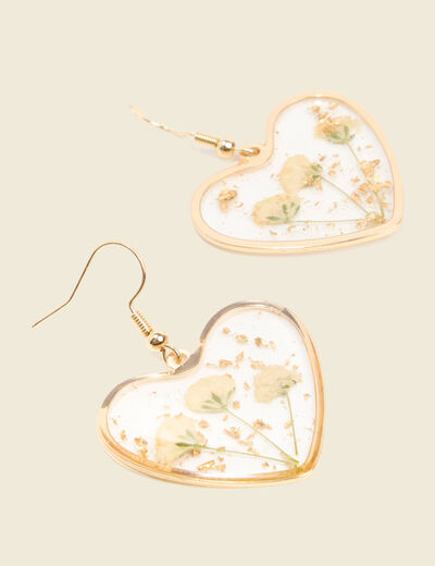 Boucles d'oreilles pendantes couleur or femme
