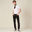 Jeans slim stretch longueur 34 denim noir homme