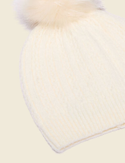 Bonnet ecru femme