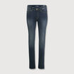 Jeans regular taille haute denim brut femme