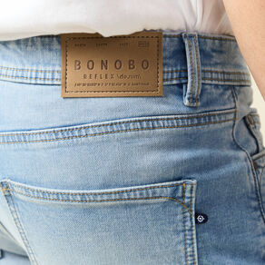 Bermuda confort ultra stretch denim bleach homme