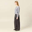 Pull manches longues gris clair femme
