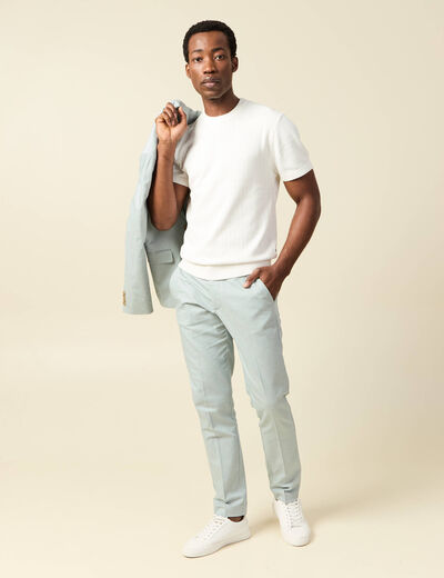 Pantalon chino vert clair homme