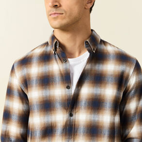 Chemise manches longues bleu marine homme