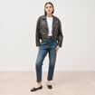 Jeans mom 7/8&egrave;me bleu femme