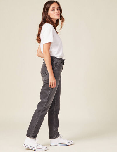 Jeans slim 7/8ème denim gris femme