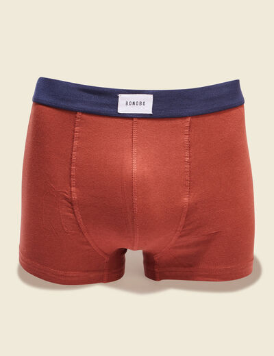 Lot 2 boxers marron cognac homme