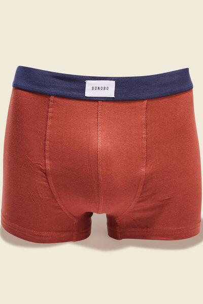 Lot 2 boxers marron cognac homme