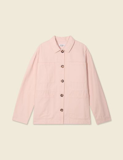Surchemise oversize rose clair femme