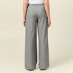 Pantalon large fluide gris femme