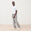 Jeans large longueur 34 en coton denim snow gris homme