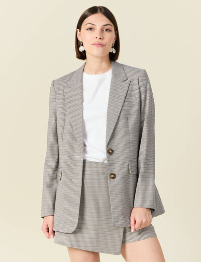 Veste blazer éco-responsable bleu marine femme